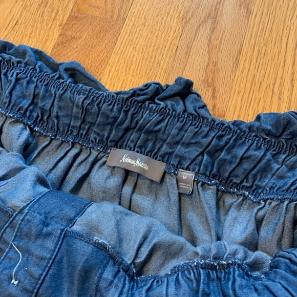 Neiman Marcus Paper Bag Button Front Skirt - Picture 3 of 5